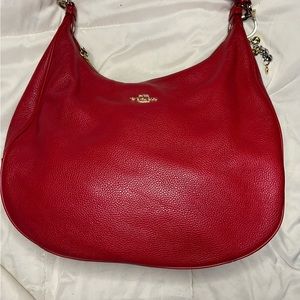 Red coach hobo bag